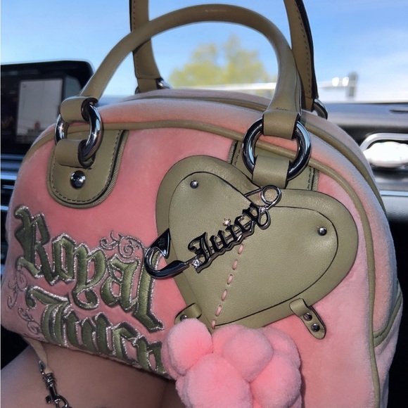 VINTAGE🌸Juicy Couture🌸Pink and Green💚Bowler Bag🌸 - Picture 15 of 15